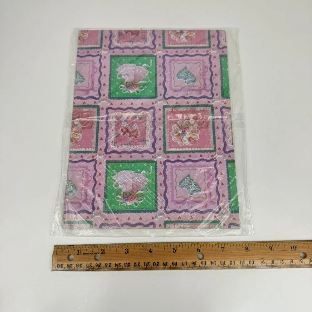 Vtg‎ Wedding Shower Bridal Bride Groom American Greetings Gift Wrap Sheet Paper